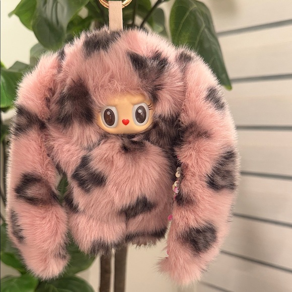 Adorable Pink and Black Plush Toy